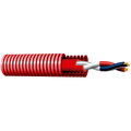 MARCA BLANCA FRC10P-100-C - Bobina de cable trenzado apantallado - Con tubo corrugado - Resistente al fuego RF 120 minutos - Rollo de 100 metros - Conductor cobre 2x1mm2 - Certificado EN 50575