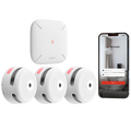 X-SENSE FS31 - Kit de detección de incendio autónomo X-Sense - Inlcuye 3 detectores de humo XS01-M y Hub SBS50 - Conexión con HUB SBS50 para comunicación por APP - Permite conectar 50 detectores en la misma red - Alarma sonora 85 dB a 3m - Certificado EN - imagen 1
