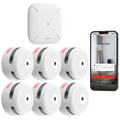 X-SENSE FS61 - Kit de detección de incendio autónomo X-Sense - Inlcuye 6 detectores de humo XS01-M y Hub SBS50 - Conexión con HUB SBS50 para comunicación por APP - Permite conectar 50 detectores en la misma red - Alarma sonora 85 dB a 3m - Certificado EN - imagen 1