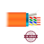 MARCA BLANCA FTP6A-500-H-C - Cable FTP Cat 6A libre de halógenos - Conductor 99,9% cobre - CPR class: Dca - Rollo de 505 metros/Color naranja - imagen 1