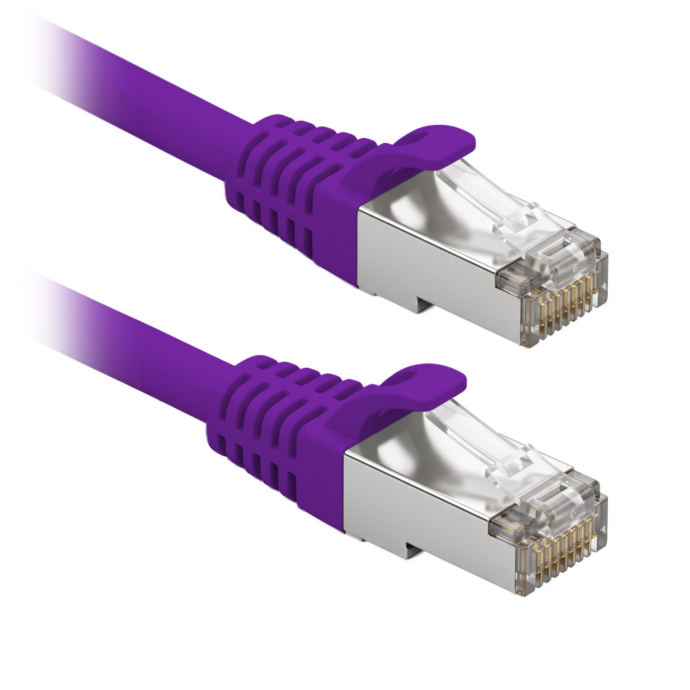 SAFIRE FUTP6-050PU - Cable F/UTP de parcheo - Ethernet - Conectores RJ45 - Categoría 6 - 50 cm - Color morado