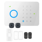 CHUANGO G5PLUS - Kit de alarma doméstica - Panel táctil con módulo GSM - Envío de alertas por SMS y llamada - Detector PIR volumétrico - 2 Contactos magnéticos puerta/ventana - Incluye 2 mandos y 2 tarjetas RFID - imagen 1
