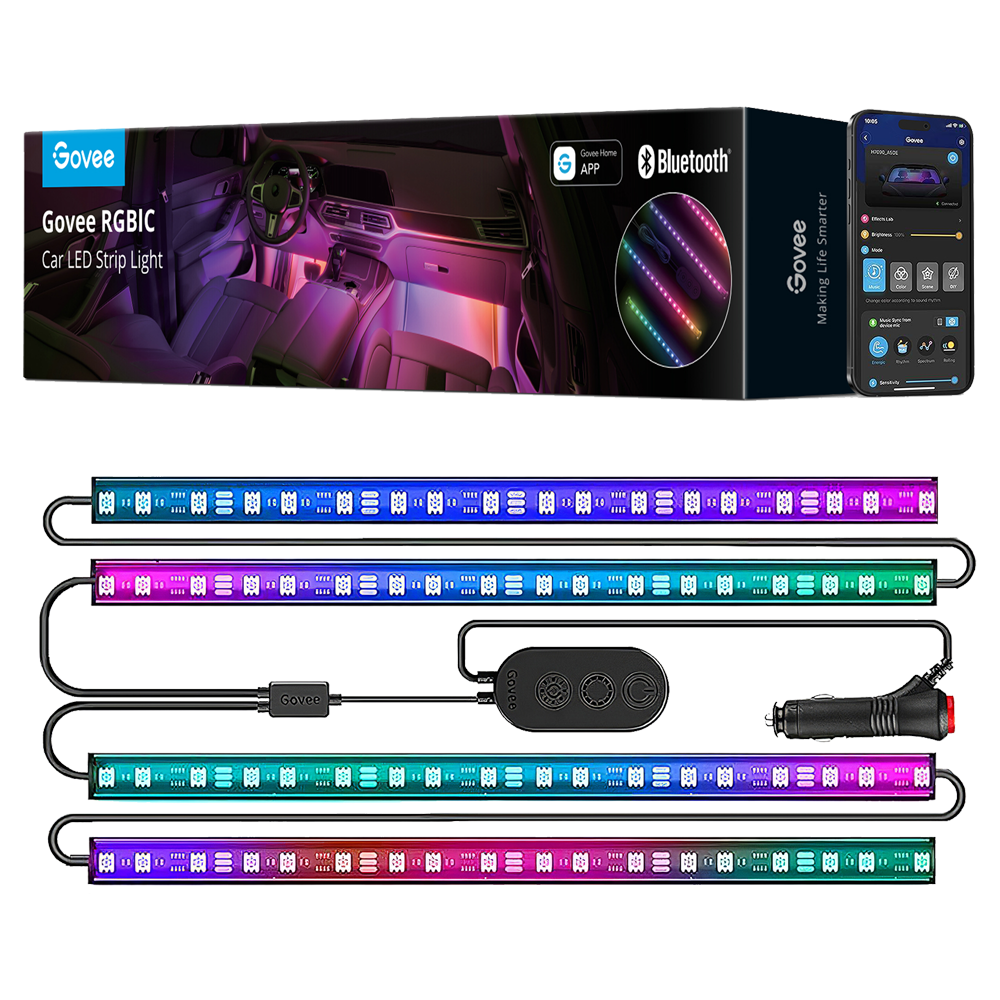 GOVEE GV-CAR-H7090-RGBIC - Luces Led para interior de coche - Wi-Fi 2.4 GHz + Bluetooth - Color segmentado - Intensidad 260 lúmenes - Homekit / Alexa / Google Home - Para interior - imagen 1