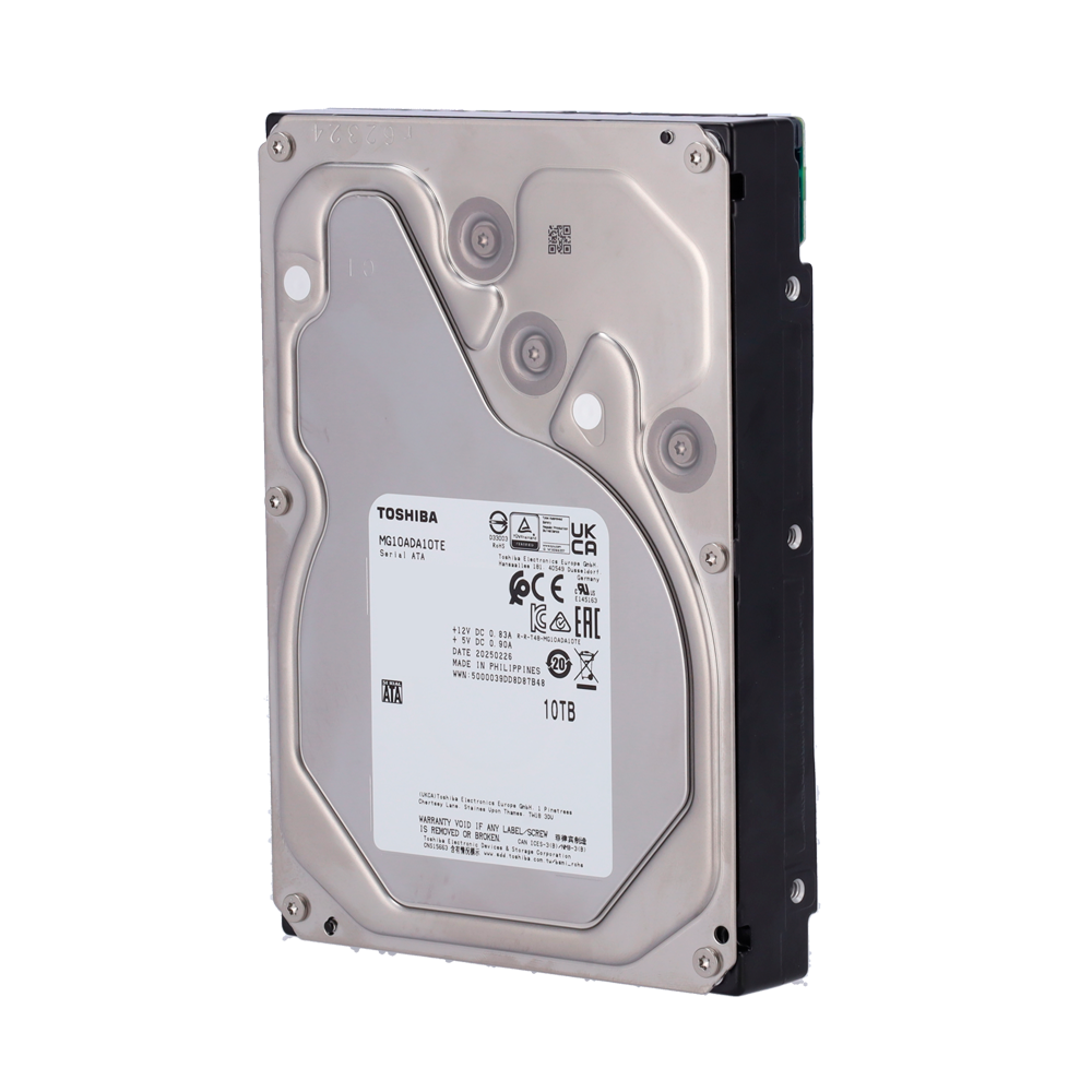 TOSHIBA HD10TB-T-AI - Disco duro Toshiba S300 AI MG10ADA10TE - Capacidad 10 TB - Interfaz SATA 6 Gb/s - Diseñado para sistemas NVR con IA - Suelto o instalado en DVR - Soporta hasta 32 transmisiones de IA