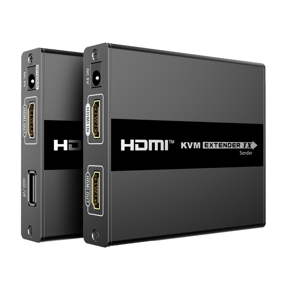 LENKENG HDMI-EXT-1080p60-KVM60 - Extensor KVM de señal HDMI - Alcance 60 m - Resolución FHD - Permite conexiones 1:1 - HDMI Loop out - POC - Alimentación por cable - imagen 1