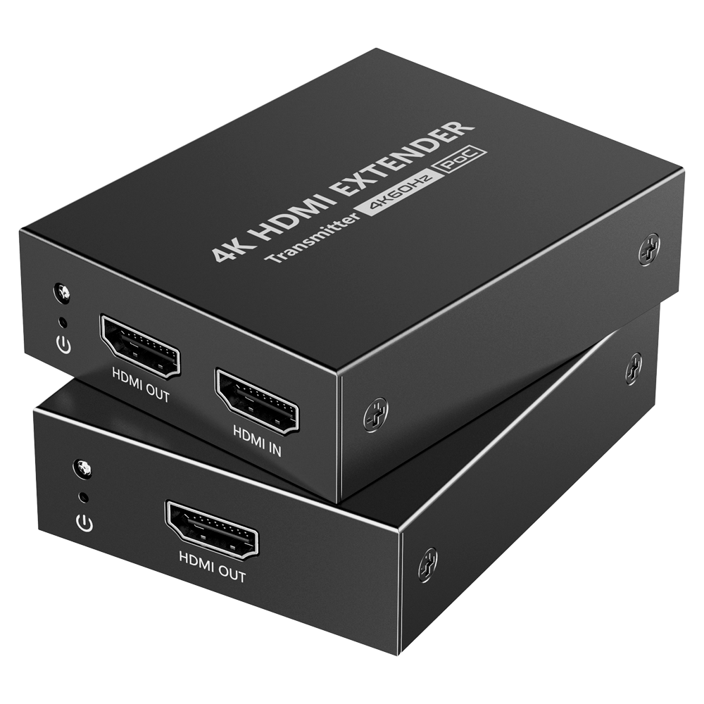 LENKENG HDMI-EXT-4K60-L - Extensor de señal HDMI - Alcance 50 m - Resolución 4K - Permite conexiones 1:1 - HDMI Loop out - POC - Alimentación por cable - imagen 1