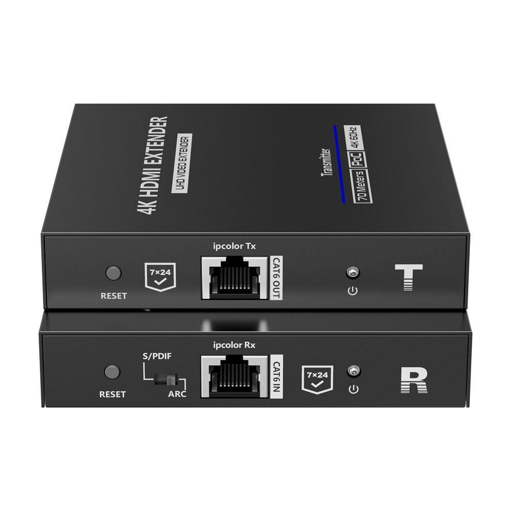 LENKENG HDMI-EXT-4K60 - Extensor de señal HDMI - Alcance 70 m - Resolución 4K - Permite conexiones 1:1 - HDMI Loop out - POC - Alimentación por cable - imagen 1