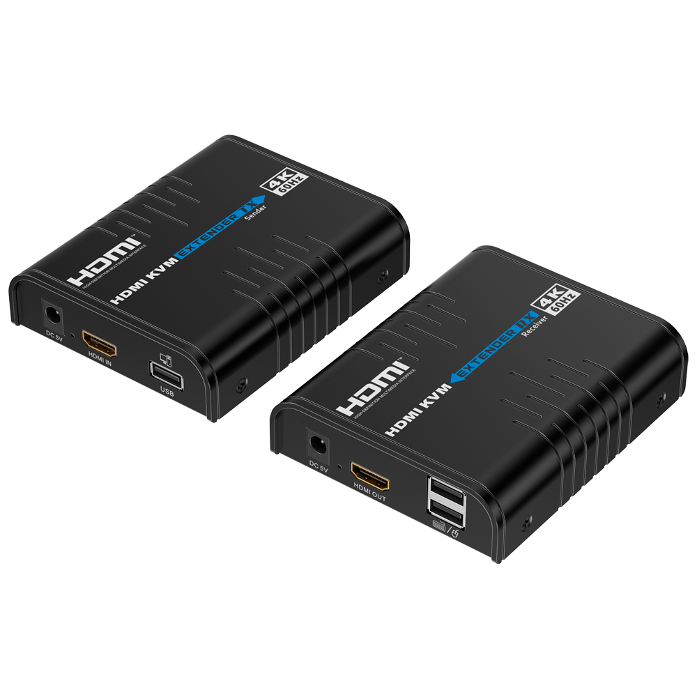 LENKENG HDMI-EXT-PRO-4K60-KVM - Extensor KVM de señal HDMI - Alcance 120 m - Resolución 4K - Permite conexiones 1:M - imagen 1