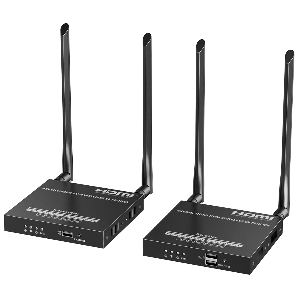 LENKENG HDMI-EXT-PRO-W-4K60-KVM - Extensor KVM inalámbrico - Alcance 50 m - Resolución 4K - Permite conexiones 1:M - HDMI Loop out - imagen 1
