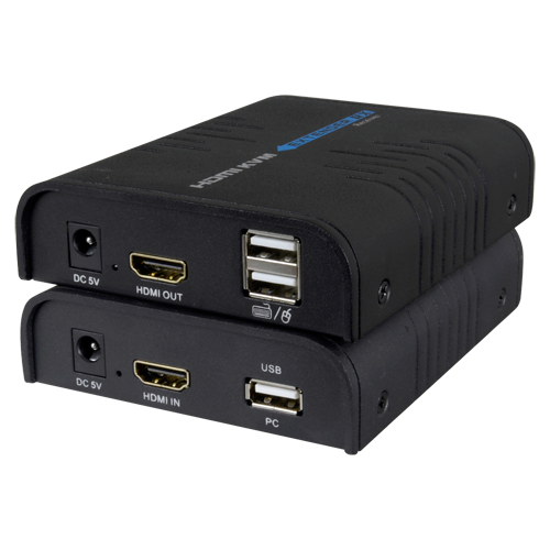 LENKENG HDMI-KVM-EXT - Extensor KVM de señal HDMI - Alcance 120 m - Resolución FHD - Permite conexiones 1:M