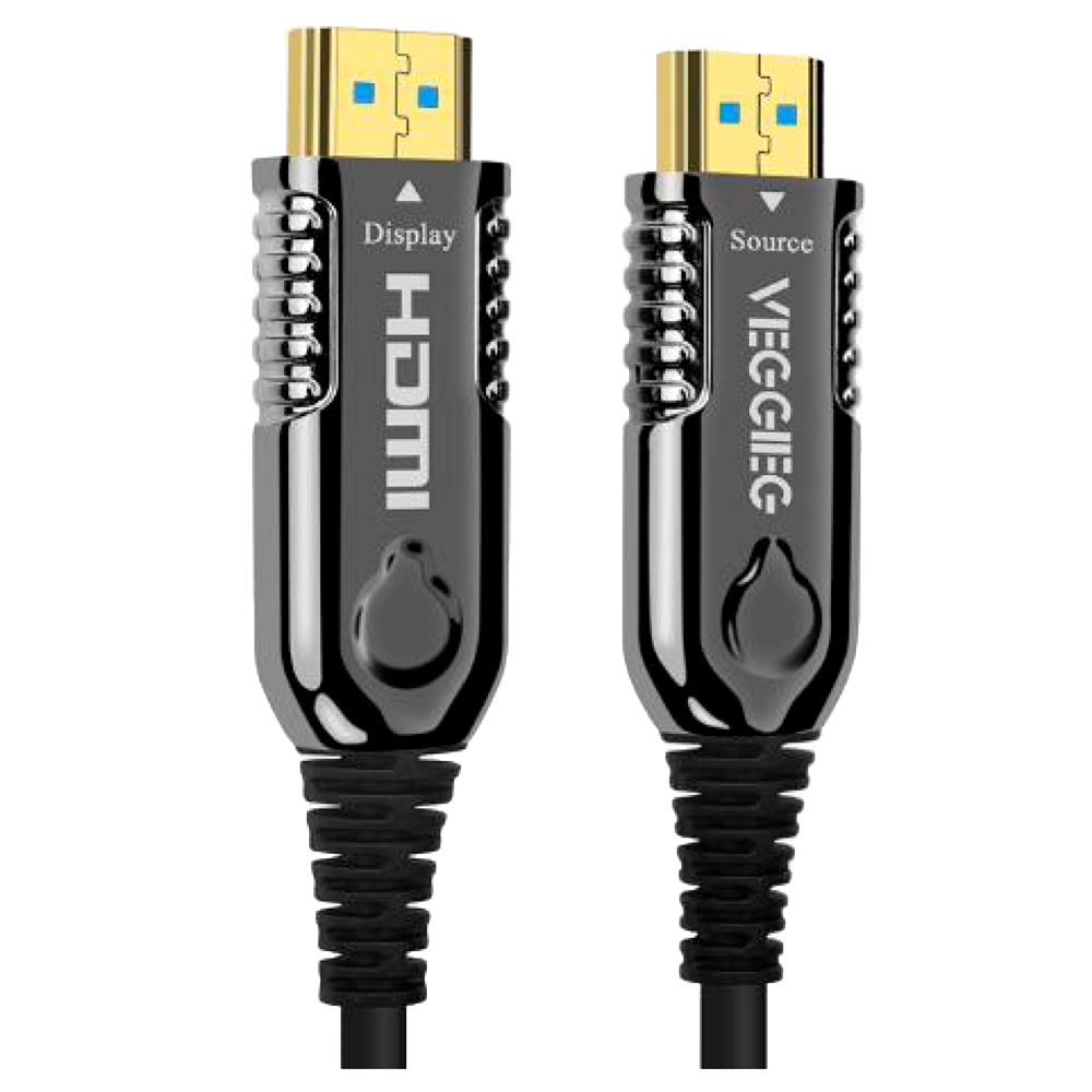 MARCA BLANCA HDMI-OPTICAL-20M - Cable HDMI de fibra óptica - Conectores HDMI tipo A macho - Soporte 4K@60 Hz - 20m - Color negro - Conector chapado en oro - imagen 1