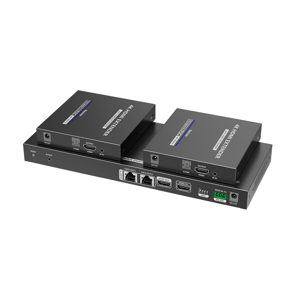 LENKENG HDMI-SPL-1x2-4K60-CAT6 - Extensor Splitter de señal HDMI - Alcance 70m - Resolución 4K - Permite conexiones 1:2 - HDMI Loop out - POC - Alimentación por cable - imagen 1