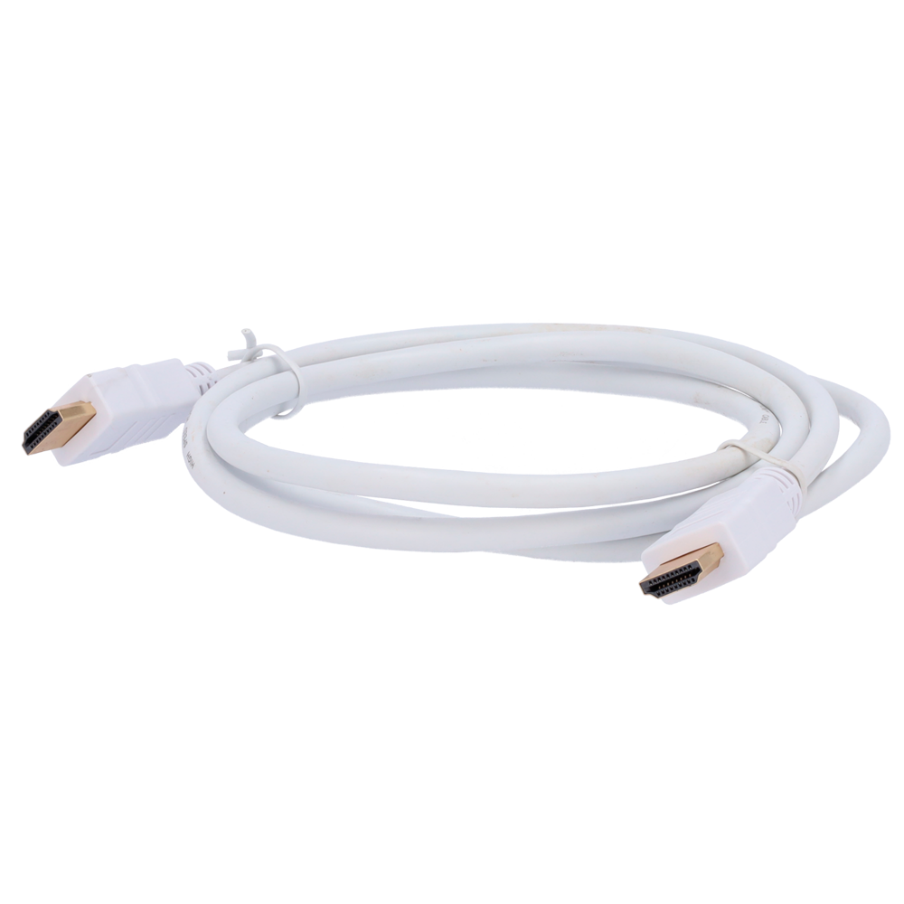 MARCA BLANCA HDMI1-1W - Cable HDMI - Conectores HDMI tipo A macho - Alta velocidad - 1 m - Color blanco - Conectores anticorrosión - imagen 1