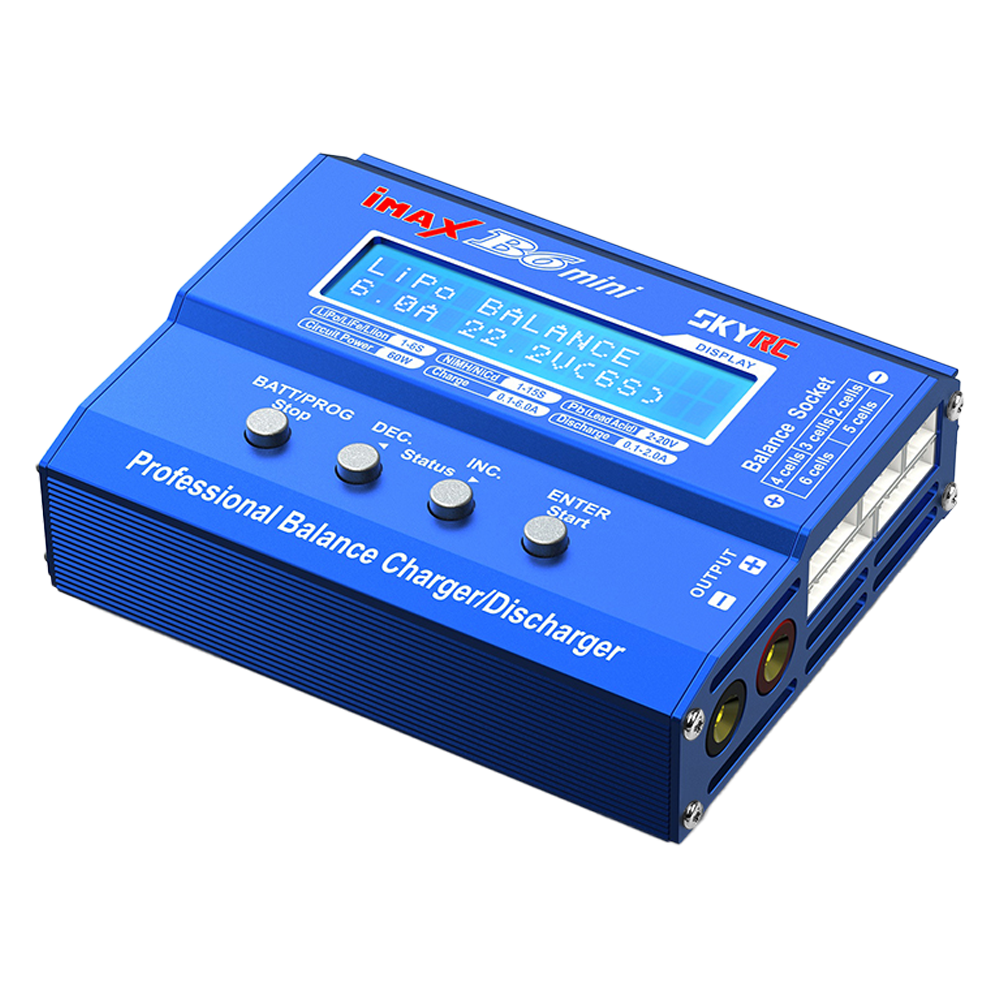 MARCA BLANCA IMAX-B6-MINICHARGER - Cargador inteligente de baterías - Para AJ-INTERNALBATTERY-RB-64V36AH - Carga balanceada de hasta 6 celdas - Amplia compatibilidad de baterías - Múltiples modos de funcionamiento - Conexión a PC: monitorización y diagnós - imagen 1