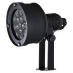 MARCA BLANCA IR40-180 - Foco infrarrojo de alcance 180 m - Iluminación por LEDs - 850nm, 40° de apertura - 6 leds Ø10 - Incluye célula de fotocontrol - 228 (Fo) x 157 (Ø) mm - imagen 1