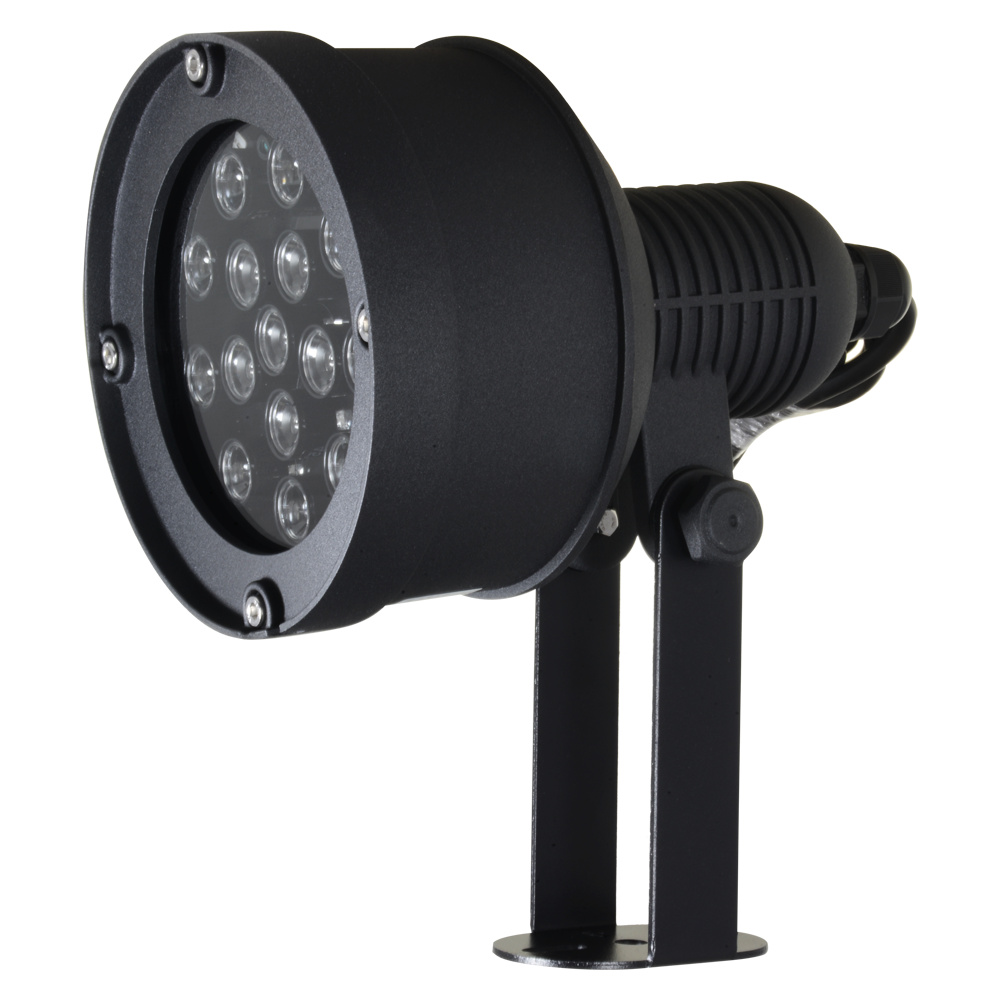 MARCA BLANCA IR40-180 - Foco infrarrojo de alcance 180 m - Iluminación por LEDs - 850nm, 40° de apertura - 6 leds Ø10 - Incluye célula de fotocontrol - 228 (Fo) x 157 (Ø) mm - imagen 1