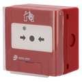 JADE BIRD JBE-2100C - Pulsador analógico Jade Bird - Rearmable, tapa de protección incluída - Indicador luminoso y visual de activación - Contacto seco auxiliar - Certificado EN 54-11 - imagen 1