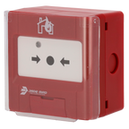 JADE BIRD JBE-2100C - Pulsador analógico Jade Bird - Rearmable, tapa de protección incluída - Indicador luminoso y visual de activación - Contacto seco auxiliar - Certificado EN 54-11 - imagen 1