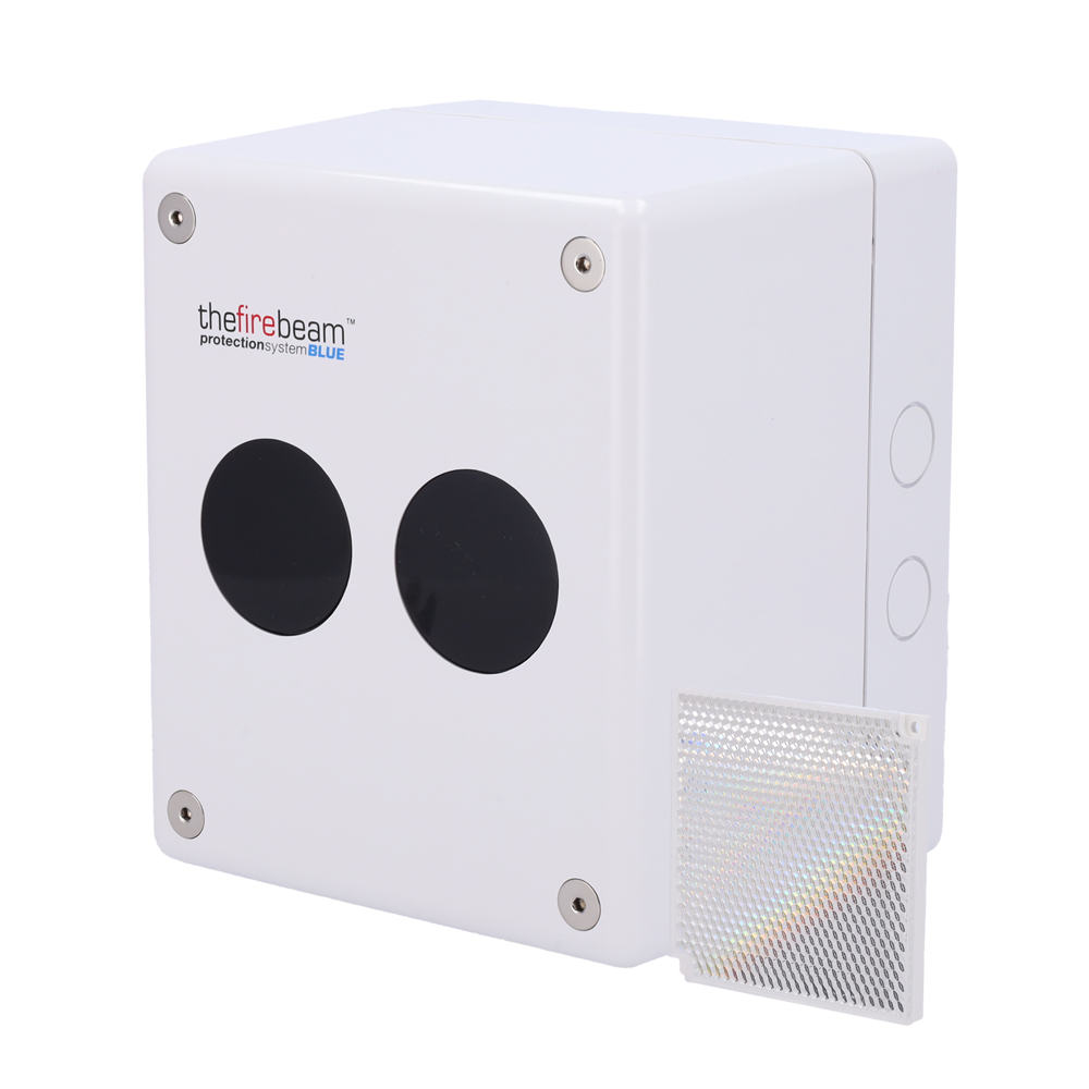 JADE BIRD JBE-FIREBEAMBLUE - Detector lineal de humos por infrarrojos - Cabezal motorizado con autoalineamiento - Configuración sencilla mediante App móvil - Compensación de suciedad - Alcance de hasta 70m de distancia - Ampliable hasta 160m con el uso de - imagen 1