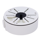 MARCA BLANCA JBOX-103-WHITE - Caja de conexiones - Para cámaras Bullet, Domo y Turret - Para cámaras con la salida de cable descentrada - Instalación en techo o pared - Color blanco | 125 Ø × 45.5 (Fo) mm - imagen 1