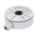 MARCA BLANCA JBOX-116-WHITE - Caja de conexiones - Para cámaras Bullet, Domo y Turret - Para cámaras con la salida de cable descentrada - Instalación en techo o pared - Incluye prensacable - Color blanco | 140 Ø × 45.5 (Fo) mm - imagen 1