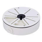 MARCA BLANCA JBOX-148-WHITE - Caja de conexiones - Para cámaras Bullet, Domo y Turret - Para cámaras con la salida de cable descentrada - Instalación en techo o pared - Color blanco | 173 Ø × 45.5 (Fo) mm - imagen 1