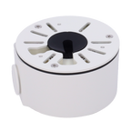 MARCA BLANCA JBOX-78-WHITE - Caja de conexiones - Para cámaras Bullet, Domo y Turret - Para cámaras con la salida de cable descentrada - Instalación en techo o pared - Color blanco | 100 Ø × 54.5 (Fo) mm - imagen 1