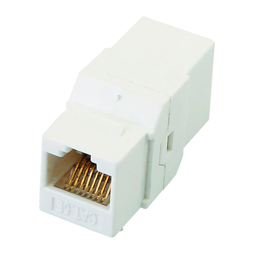 MARCA BLANCA KS6-RJ45 - Conector - Empalme para cables UTP - Conector entrada RJ45 - Conector salida RJ45 - Compatible UTP categoría 6 - Bajas pérdidas