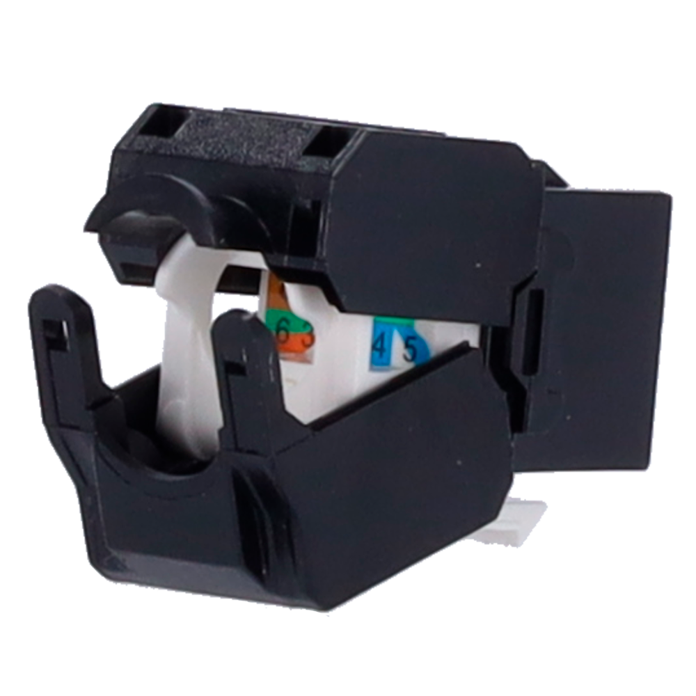 MARCA BLANCA KS6-TL180-BK - Conector para cables UTP - Conector salida RJ45 - Compatible UTP categoría 6 - Fácil instalación sin necesidad de herramientas - Bajas pérdidas - imagen 1