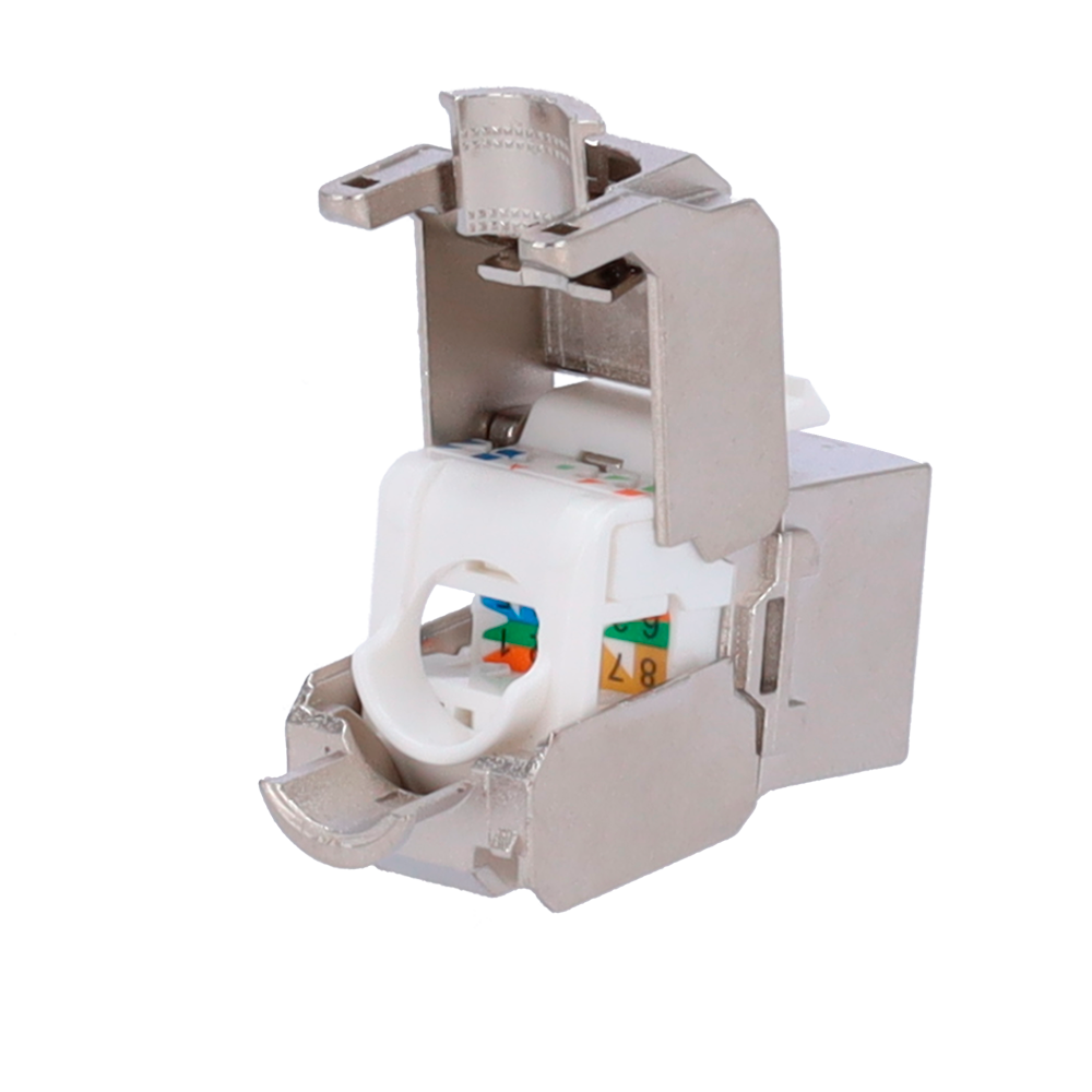 MARCA BLANCA KS6A-FTP-TL180 - Conector para cables FTP - Conector salida RJ45 - Compatible FTP categoría 6A - Fácil instalación sin necesidad de herramientas - imagen 1
