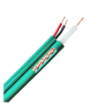 MARCA BLANCA KX6P-100 - Cable coaxial KX6 - Vídeo y alimentación - Rollo de 100 metros - Cubierta color verde - Cables separados paralelos - Bajas pérdidas - imagen 1