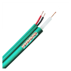 MARCA BLANCA KX6P-100 - Cable coaxial KX6 - Vídeo y alimentación - Rollo de 100 metros - Cubierta color verde - Cables separados paralelos - Bajas pérdidas - imagen 1