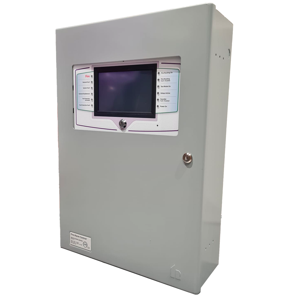 HOCHIKI LAAEE11010H1HEUK1 - Panel de incendio direccionable de 2 lazos - Fuente alimentación 5.25A - Corriente de bucle de 500 mA - 4 circuitos de sirena y 5 relés programables - Pantalla táctil resistiva - Ampliable hasta 8 lazos - imagen 1