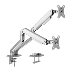 BRATECK LUMI LDT63-C024-SILVER - Brazo para dos monitores - Instalación en mesa - Peso soportado 9 Kg/Brazo - imagen 1