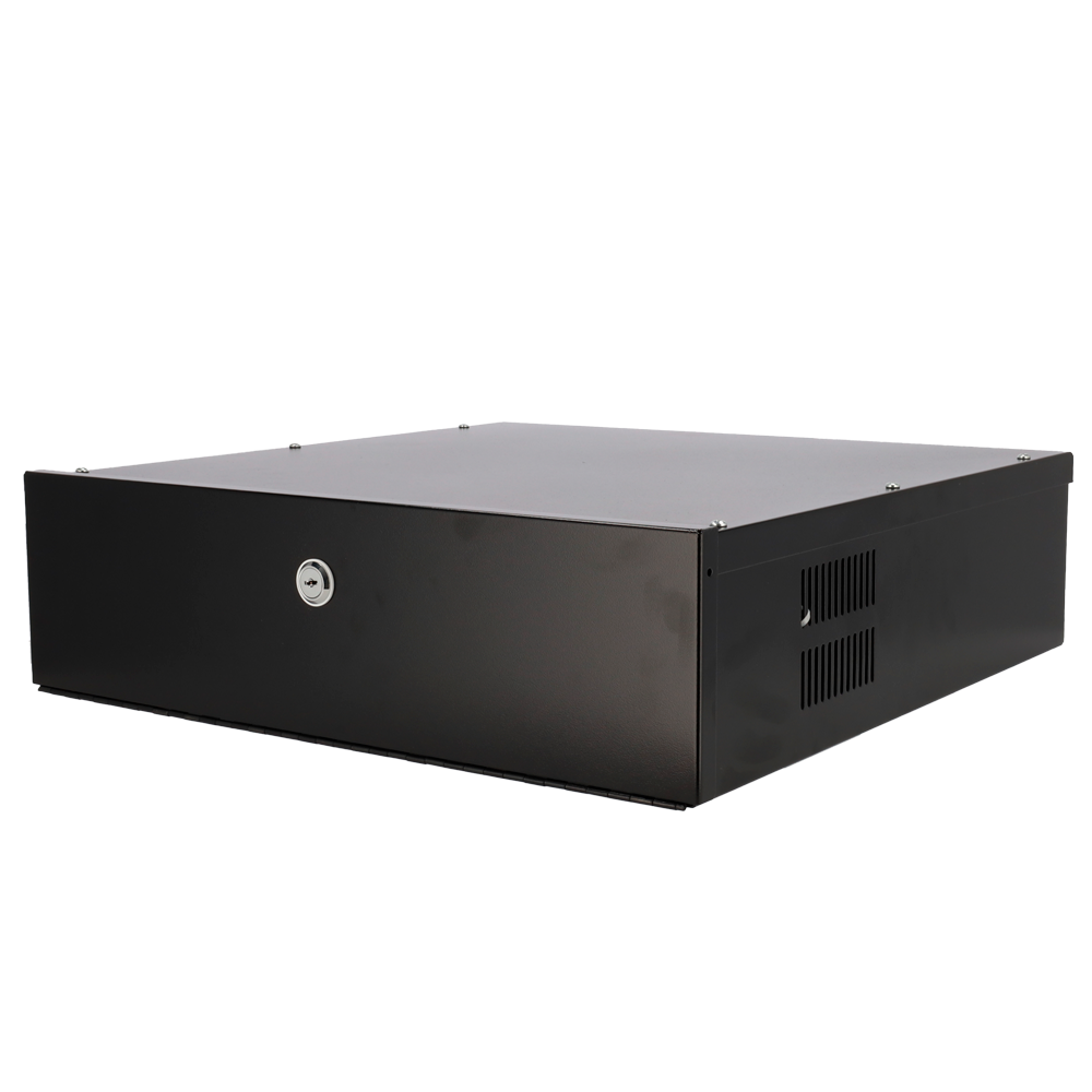 MARCA BLANCA LOCKBOX-2U - Caja metálica cerrada para DVR - Específico para CCTV - Para grabadores de hasta 2U rack - Cerradura de leva - Ventilador incluido - Calidad y resistencia - imagen 1