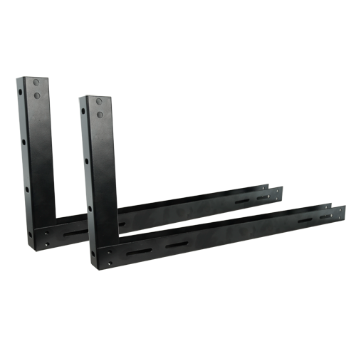 MARCA BLANCA LOCKBOX-BR - Soporte de pared - Para LOCKBOX-4U - 2 unidades tipo escuadra - Anclaje regulable - Material metálico - Color negro