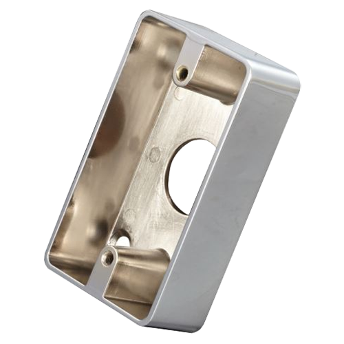 MARCA BLANCA MBB-811B-M - Caja para pulsador - Compatible con selección de producto - Instalación de superficie - Fabricado en aleación de zinc - Resistente y duradero - Orificio para conexiones