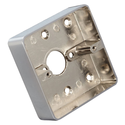 MARCA BLANCA MBB-811C-M - Caja para pulsador - Compatible con selección de producto - Instalación en superficie - Fabricado en aleación de zinc - Resistente y duradero - Orificio para conexiones