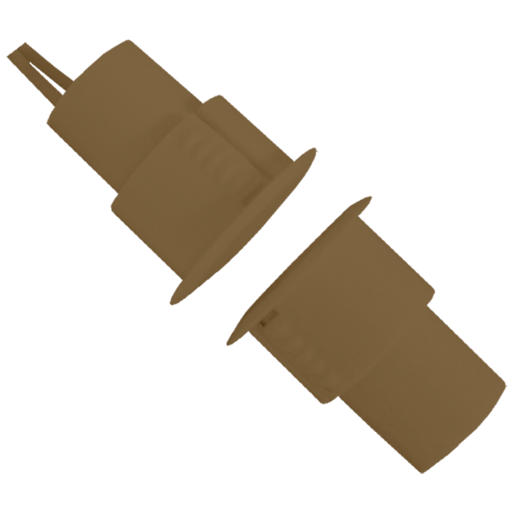 MARCA BLANCA MC-EMPC-BROWN - Contacto magnético - Apto para instalar en metal - Tecnología Reed Alta potencia - Sistema de conexión de 2 hilos - Resistencia a choques mecánicos y eléctricos - Color marrón
