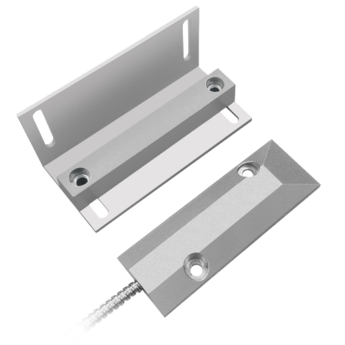 MARCA BLANCA MC-RMMC-L - Contacto magnético - Apto para instalar en metal - Tecnología Reed Alta potencia - Sistema de conexión de 2 hilos - Resistencia a choques mecánicos y eléctricos - Soporte de Instalación en L