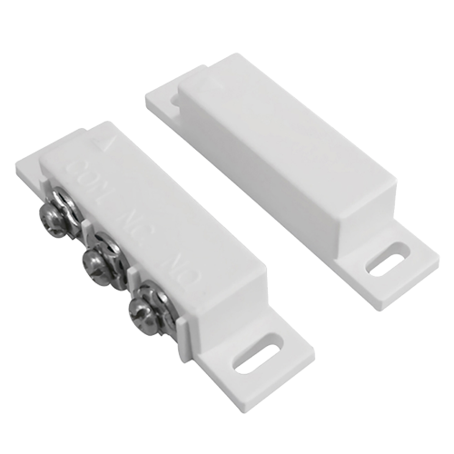 MARCA BLANCA MC-SWPS-N - Contacto magnético - Apto para instalar en madera - Tecnología Reed - Sistema de conexión por terminal NC/NO - Resistencia a choques mecánicos y eléctricos