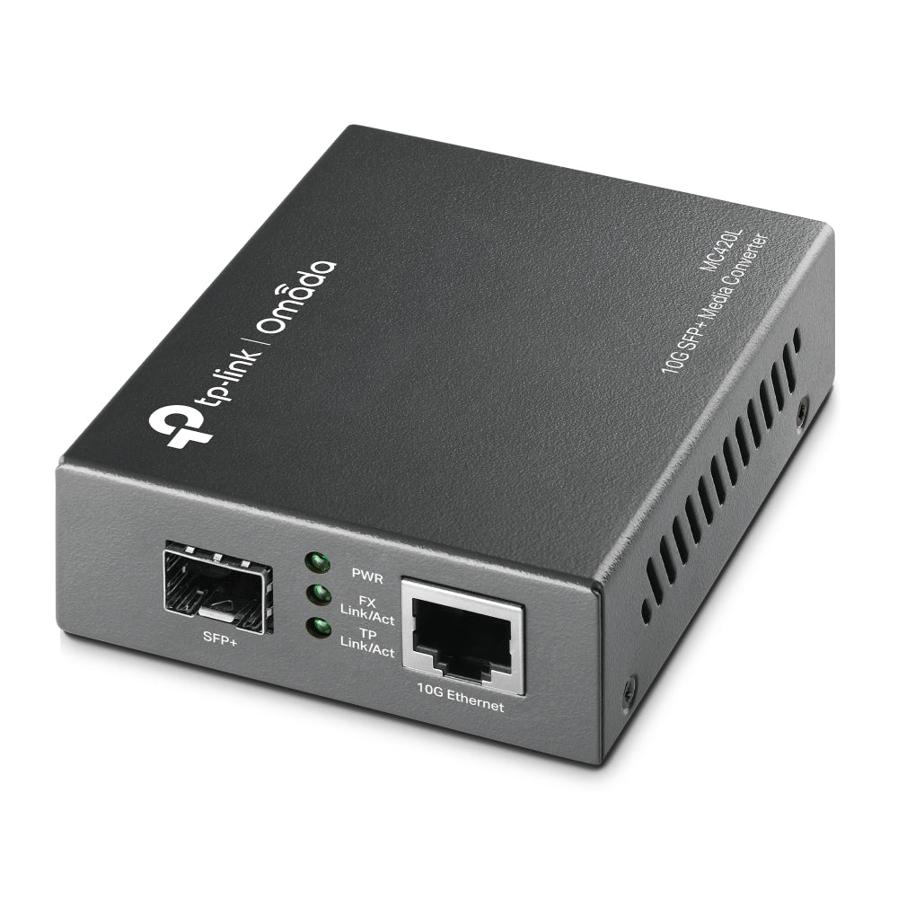 Imagen de TP-Link Conversor de Medios MC420L 10G SFP+ RJ45 Multigigabit Montable en Rack