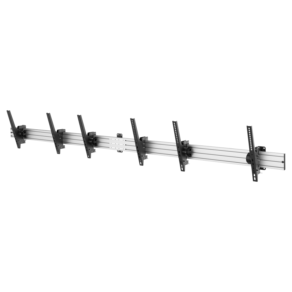 BRATECK LUMI MENUBOARD-3X1 - Soporte Menuboard - Peso soportado 50 Kg/monitor - VESA 600x400 mm/monitor - Inclinación 0º ~ -20º - Distancia a la pared 100 mm - Disposición 3x1 - imagen 1