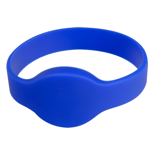 MARCA BLANCA MF-BAND-B - Pulsera de proximidad - ID por radiofrecuencia - MF pasivo | Color azul - Alta frecuencia 13.56 MHz - Diámetro 65 mm - Máxima seguridad
