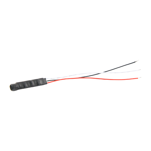 SAFIRE MIC02 - Micrófono externo - Conector en terminal por cable - Power + (Rojo), Power (Negro) - Audio (Blanco) - Alimentación DC6V~12V - Largo: 130 mm - imagen 1