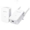 MERCUSYS MP510KIT - Kit PLC con Wi-Fi (MP510+MP500) - HomePlug AV1000Mbps - Transmisión de datos a través de la red eléctrica - Wi-Fi 11n 2.4GHz - Instalación en enchufe de pared - Puerto Ethernet RJ45 10/100/1000Mbps - imagen 1