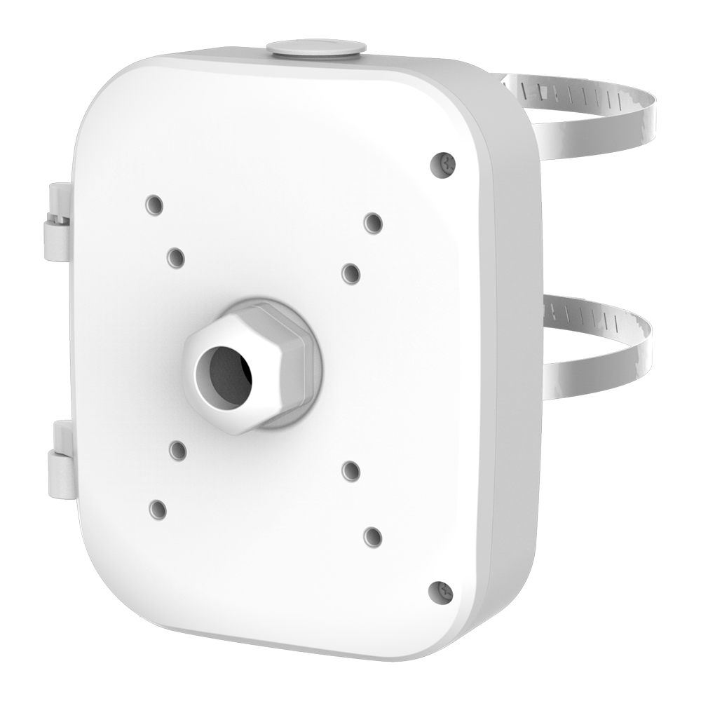 MILESIGHT MS-A43 - Caja de conexiones Milesight - Para cámara bullet mini y bullet motorizada - Instalación en techo, pared o poste - Pasador de cables - 195mm x 164mm x 80mm - Peso 1000 g - imagen 1