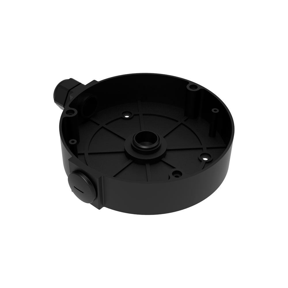 MILESIGHT MS-A75-B - Caja de conexiones Milesight - Para cámara domo motorizada y panorámica - Instalación en techo o pared - Ø145mm. x 33.5mm. - Pasador de cables