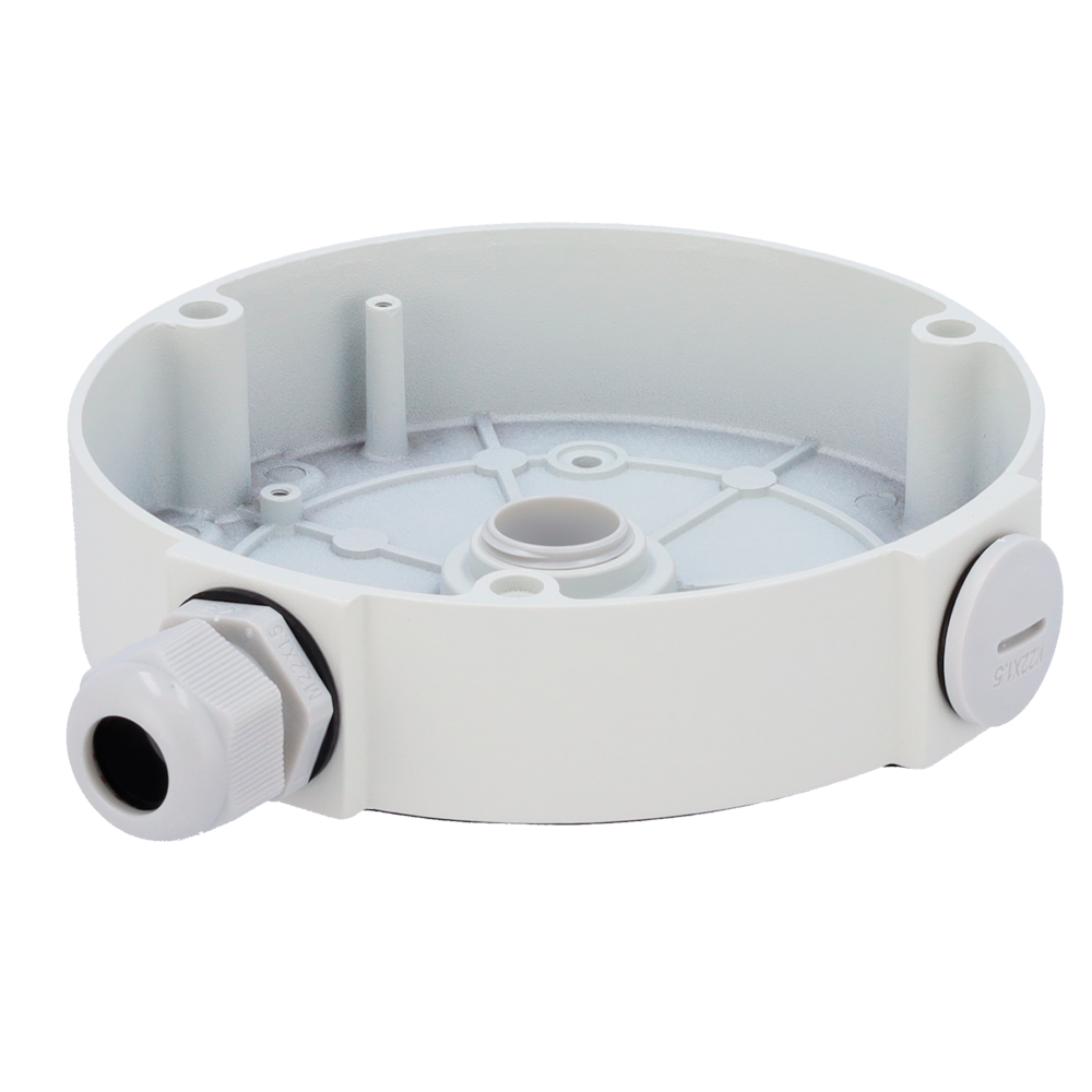 MILESIGHT MS-A75 - Caja de conexiones Milesight - Para cámara domo motorizada y panorámica - Instalación en techo o pared - Ø145mm. x 33.5mm. - Pasador de cables - imagen 1