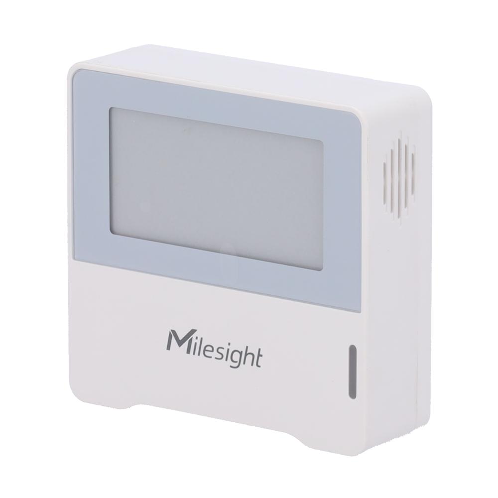 MILESIGHT MS-AM102-868M - Sensor Sensirion CMOSens de temperatura ±0,2 °C y humedad ±2 % - Pantalla e-ink 2,13" siempre visible sin consumo continuo - Más de 7 años de autonomía con 2 pilas de litio reemplazables - Almacenamiento local de 1.280 regis - imagen 1